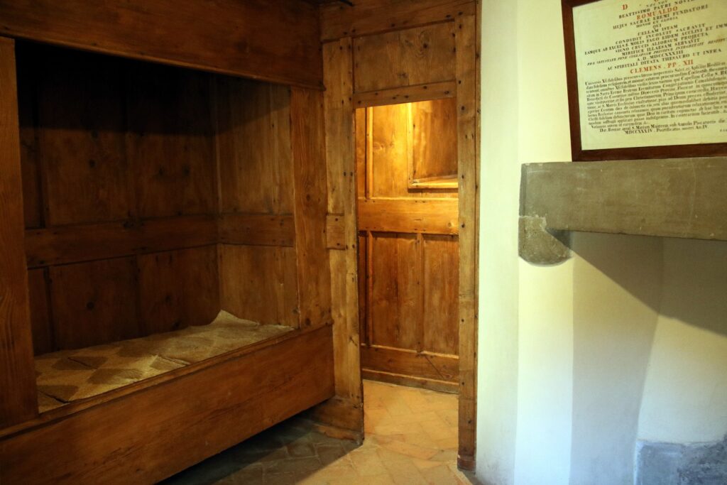 The wooden cell of Saint Romuald at the Hermitage of Camaldoli