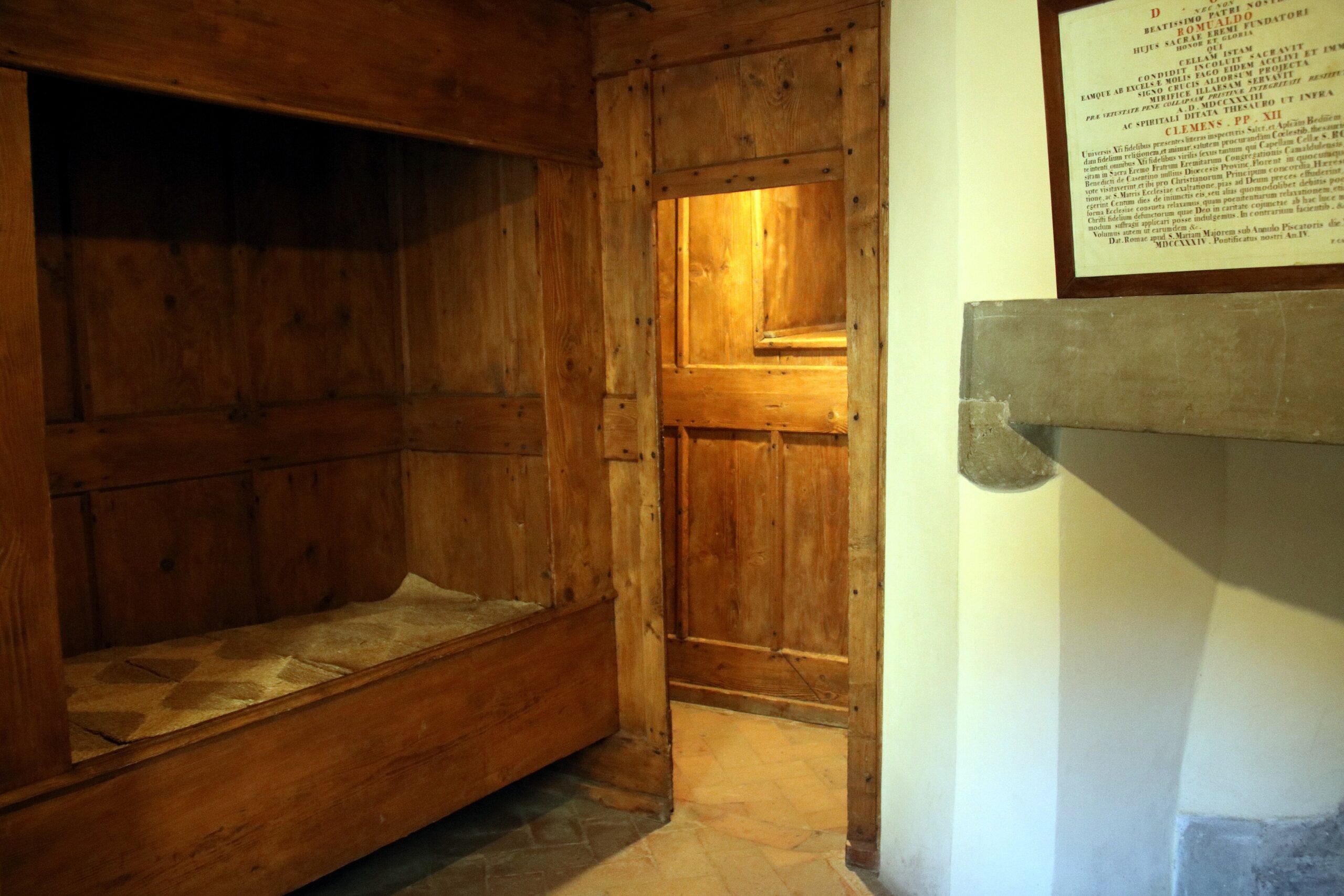 The wooden cell of Saint Romuald at the Hermitage of Camaldoli