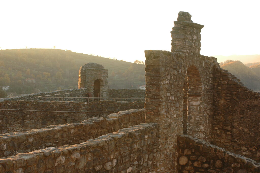 The Castello del Piagnaro above Pontremoli in evening light