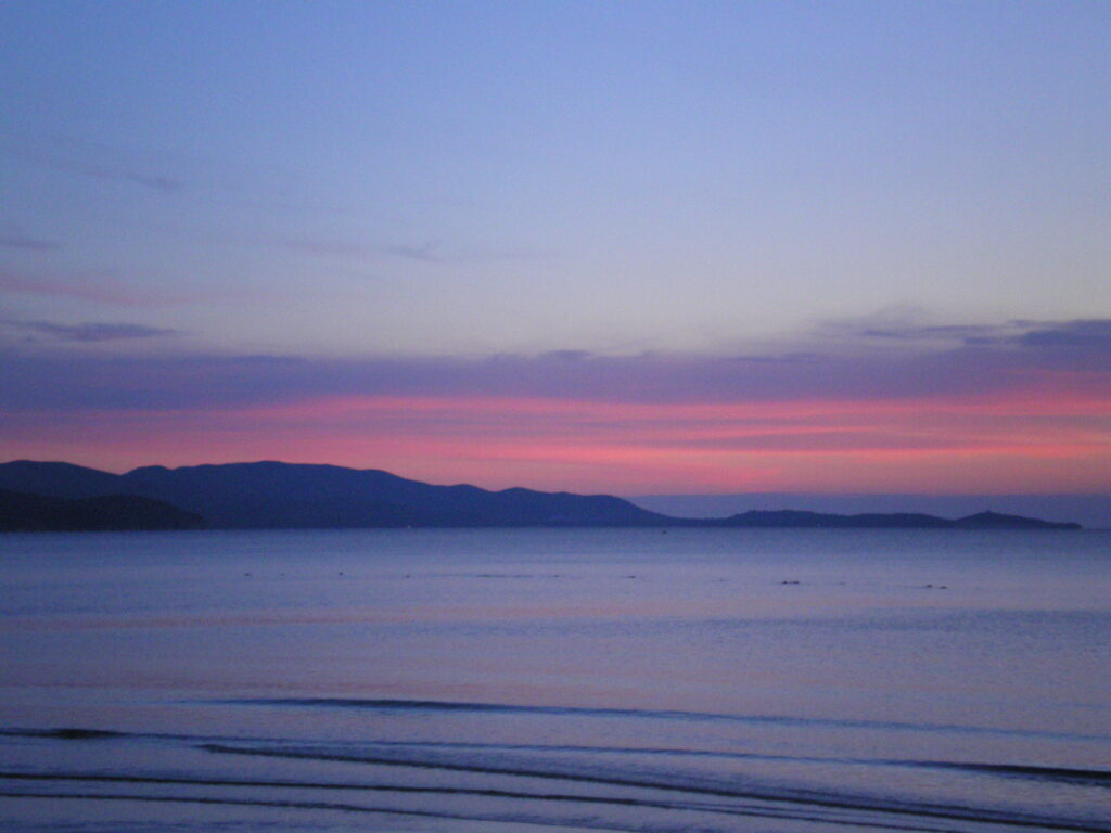 Sunset over the Gulf of Follonica on the Maremma coast