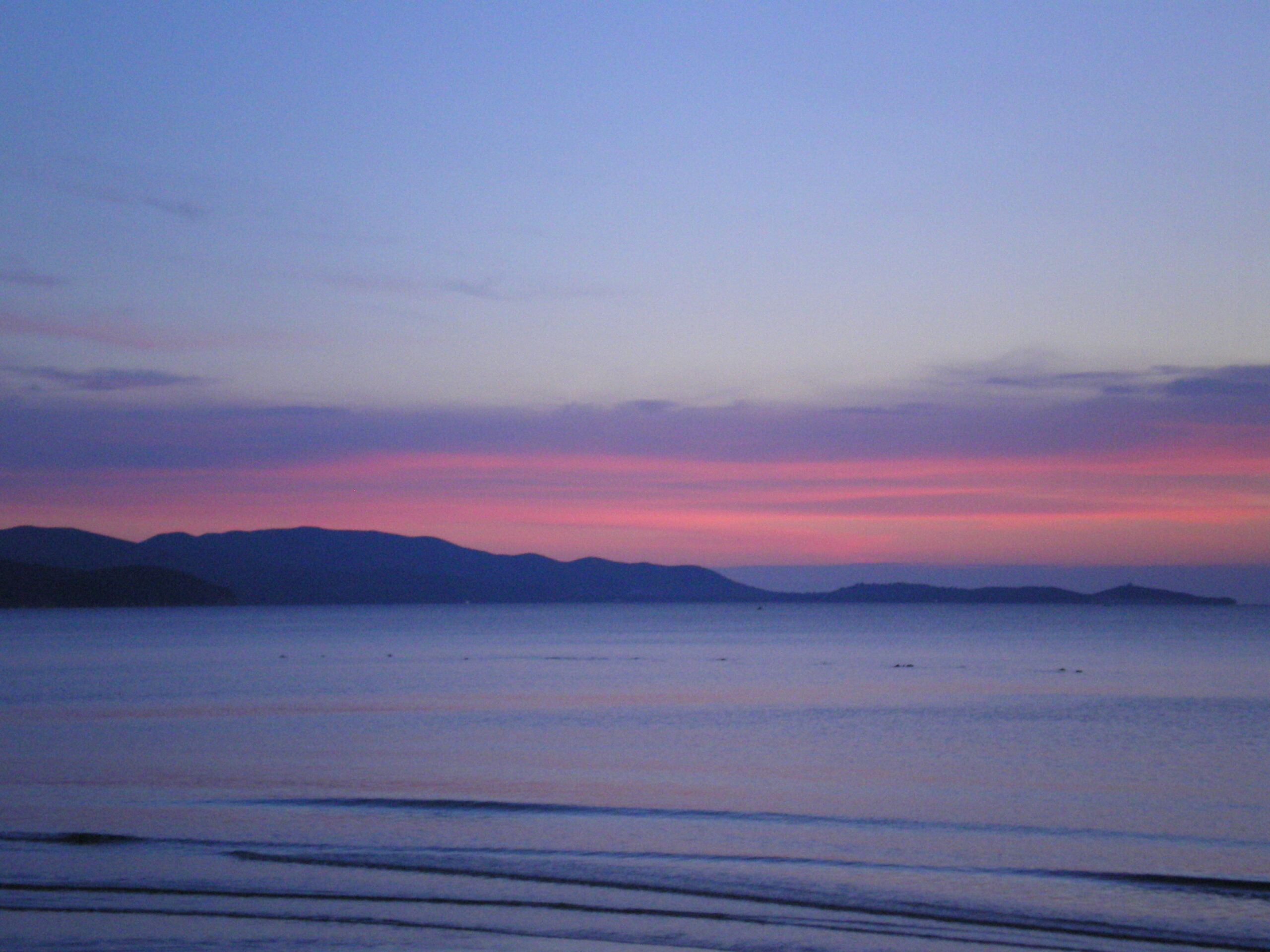 Sunset over the Gulf of Follonica on the Maremma coast