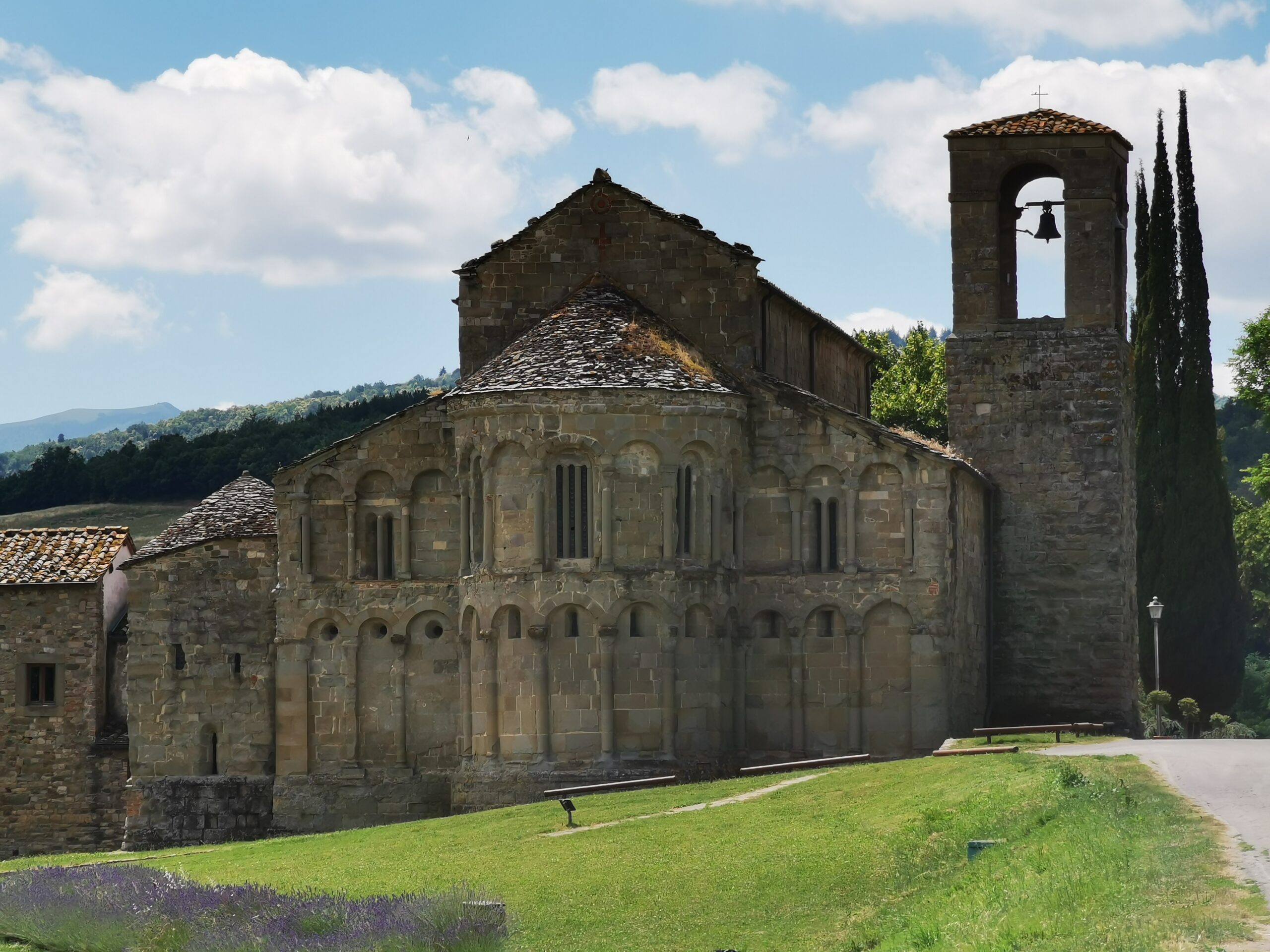 The Romanesque Pieve di San Pietro di Romena near Pratovecchio