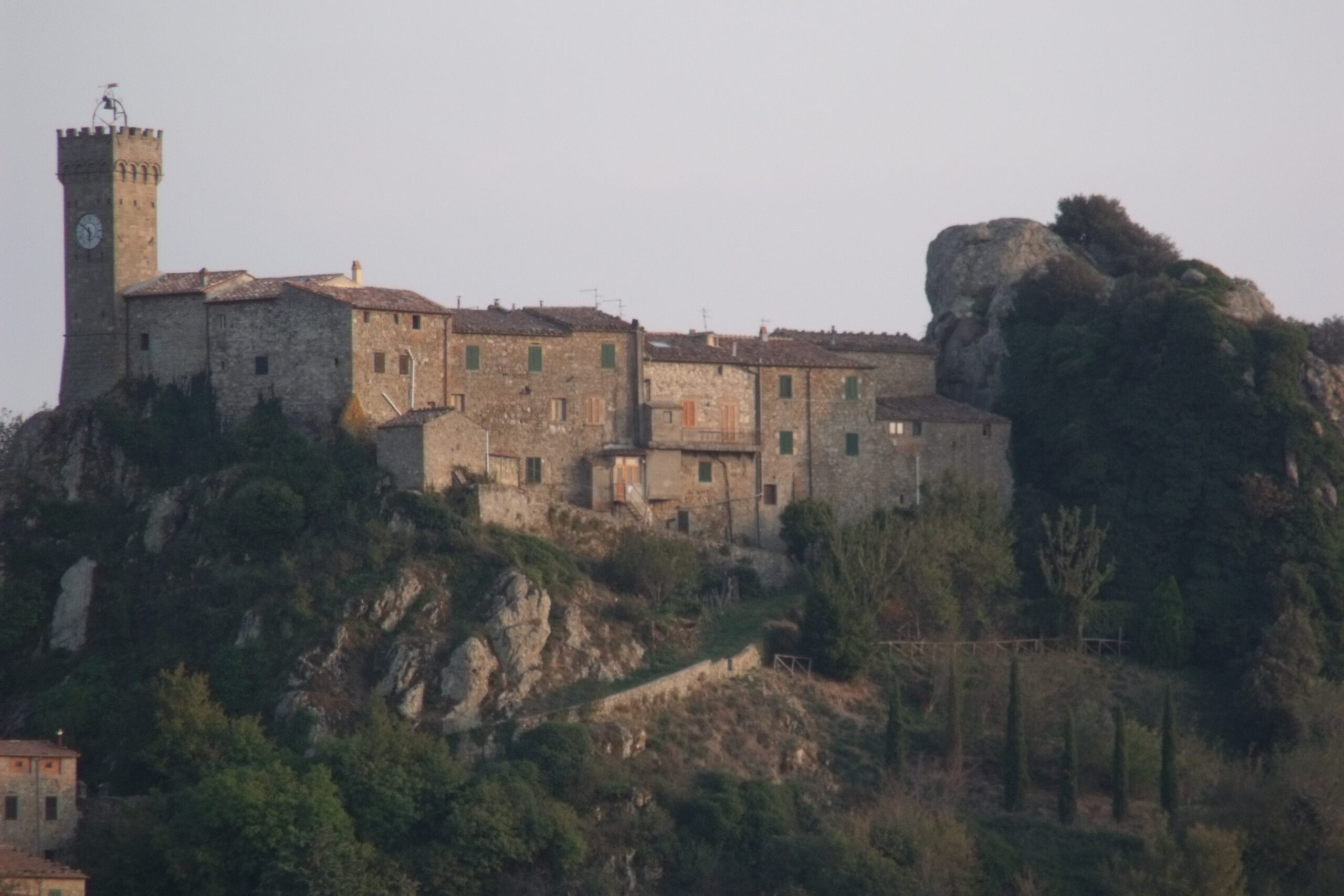 Roccatederighi, a village of Roccastrada, built into giant boulders